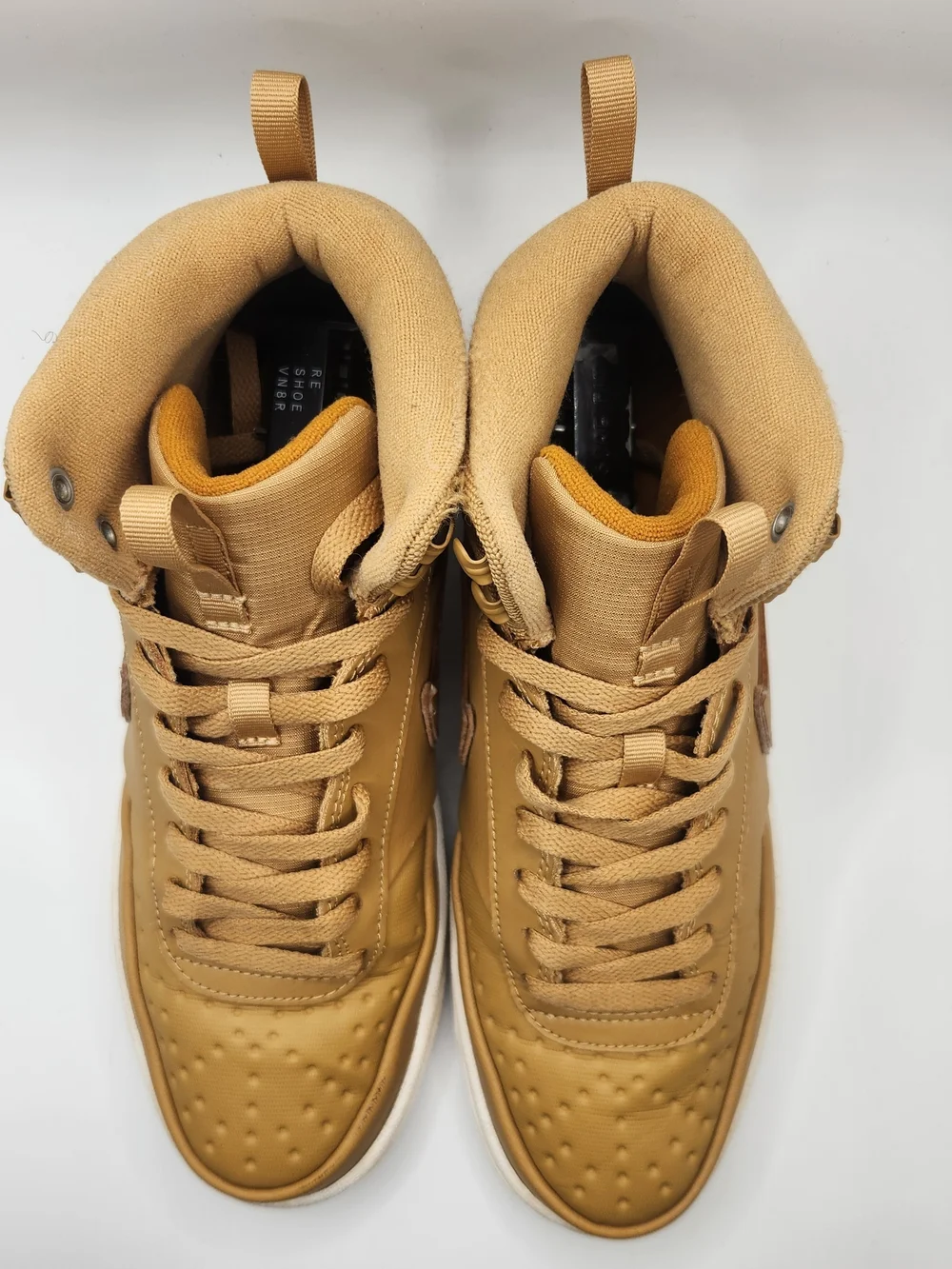 Size 8 - Nike Court Vision Winter Mid Elemental Gold